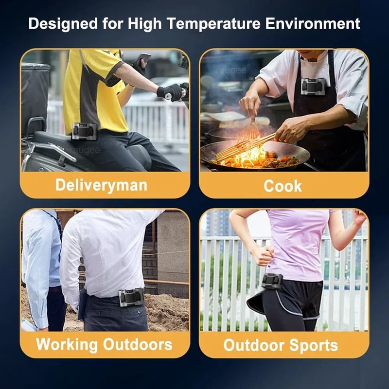 Portable Waist Fan 20000mAh Hanging Neck Fan With Power Bank And Strong Wind 3