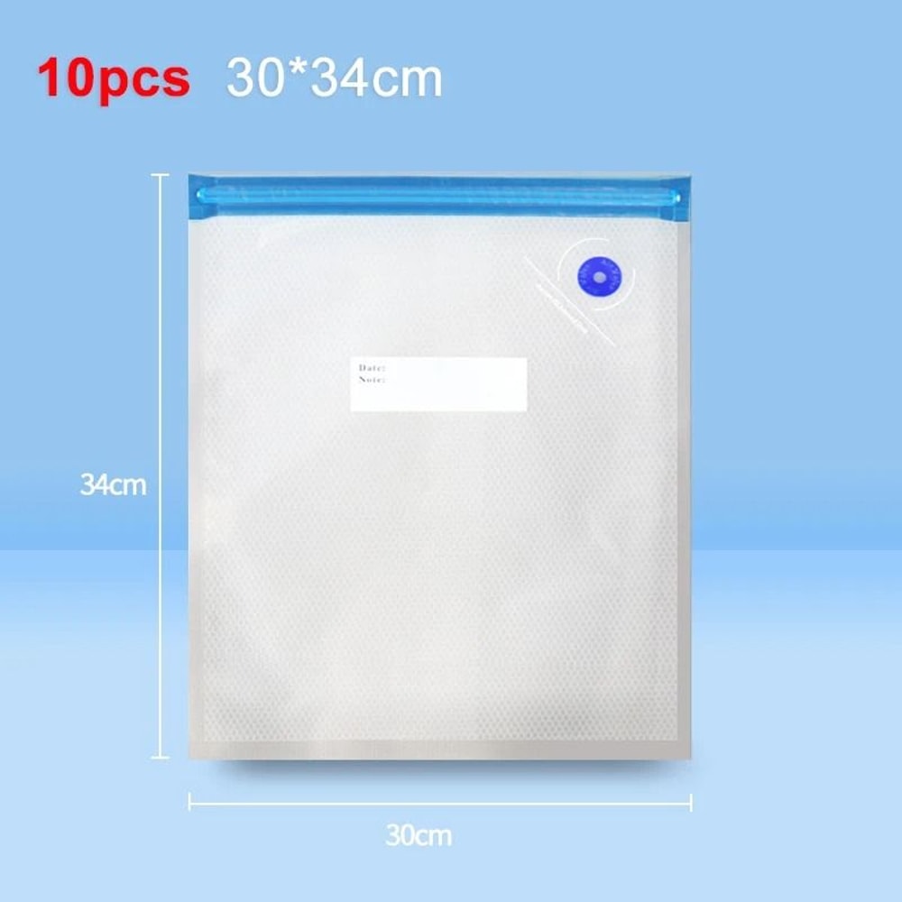 Reusable Food Vacuum Bags BPA Free Vacuum Sealing Storage Bags With Air Valve 10 Pack 3