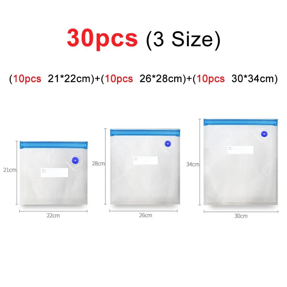 Reusable Food Vacuum Bags BPA Free Vacuum Sealing Storage Bags With Air Valve 10 Pack 4