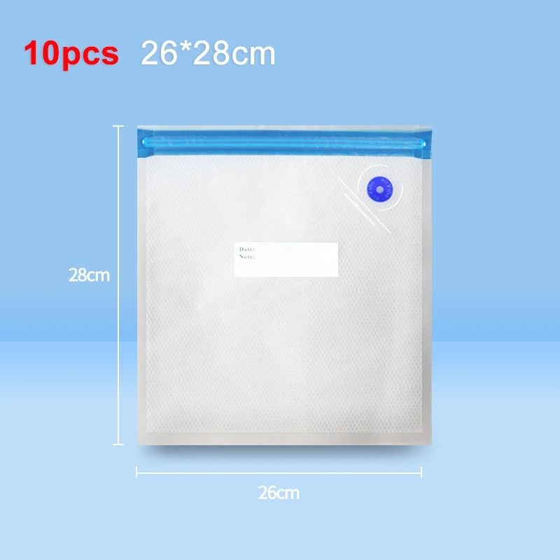 Reusable Food Vacuum Bags BPA Free Vacuum Sealing Storage Bags With Air Valve 10 Pack 2