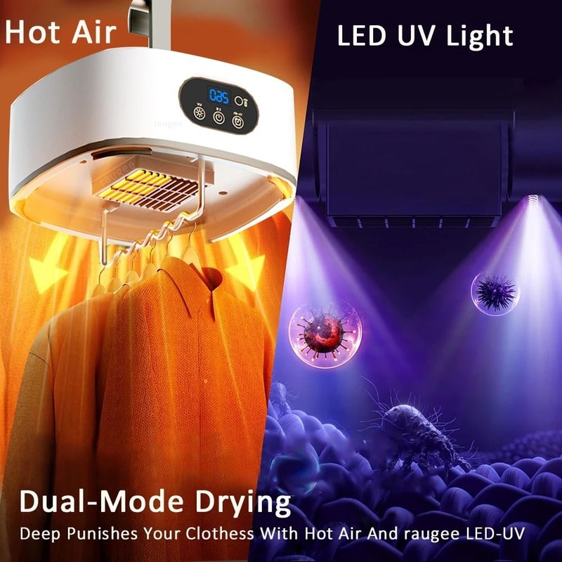 Portable Electric Clothes Dryer Mini Foldable Laundry Dryer With Remote Control 1