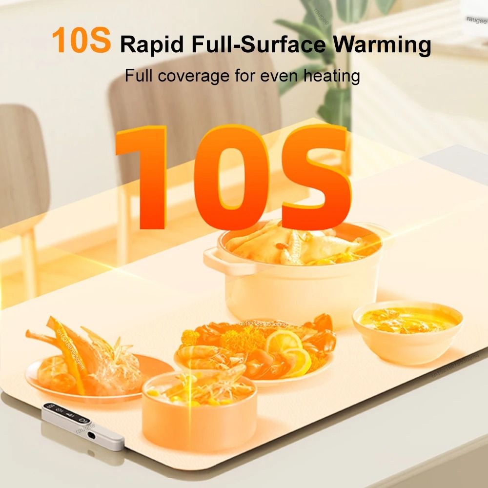 Foldable Electric Warming Tray Silicone Food Warmer Plate Fast Heating Portable Mat 2