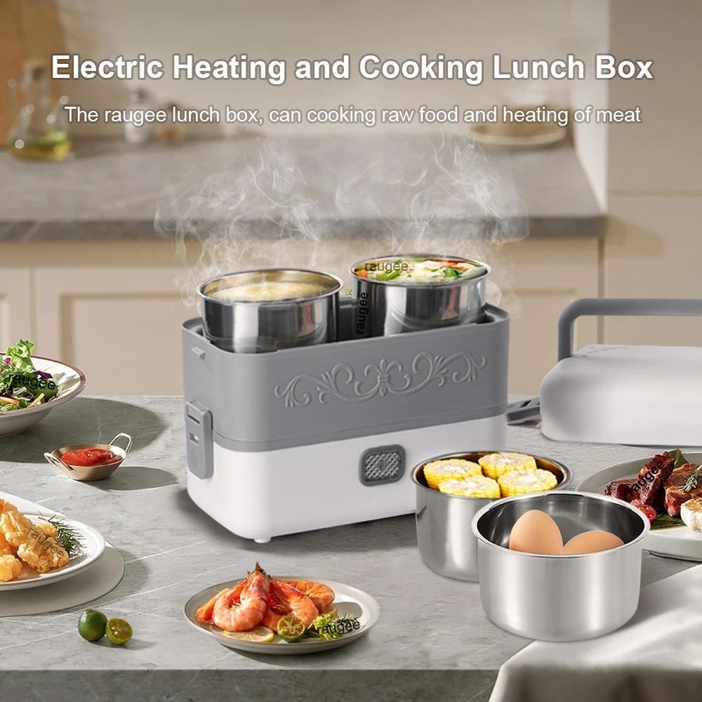 24 L Electric Lunch Box Portable Food Warmer And Steamer For Office And Dorm 7