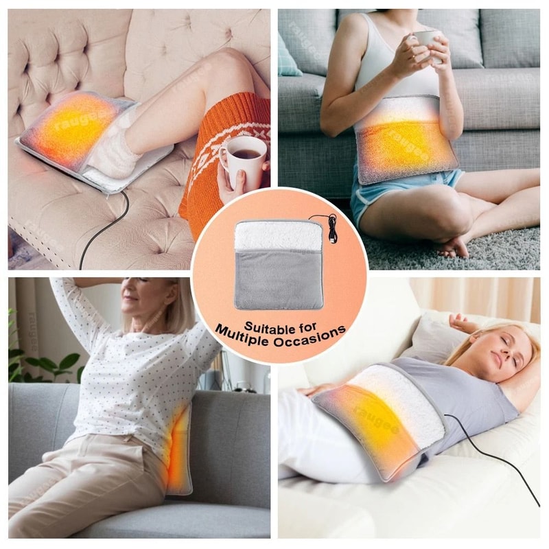 USB Electric Foot Warmer Plush Heating Pad Portable Winter Foot Warming Mat 5