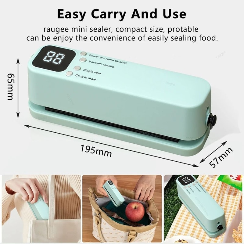 USB Rechargeable Mini Vacuum Sealer Portable Wireless Food Sealing Machine 2