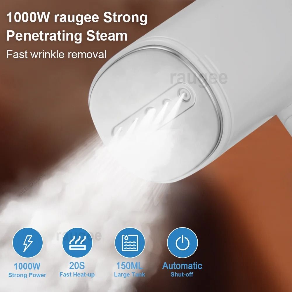 1000W Handheld Garment Steamer Portable Foldable Steam Iron For Home And Travel 5