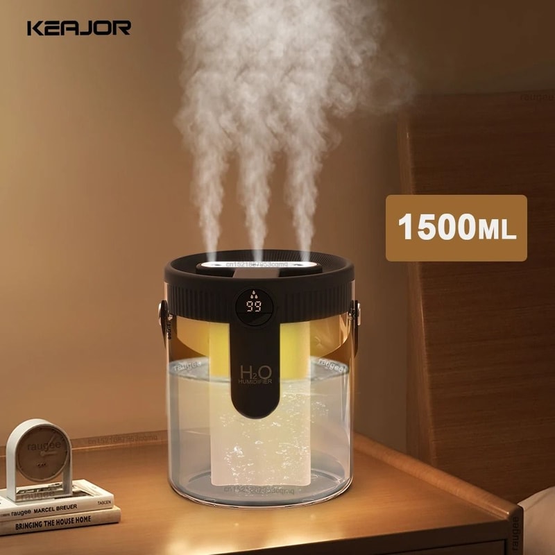 15 L Wireless Air Humidifier Triple Spray Cool Mist Portable Desk Humidifier 6