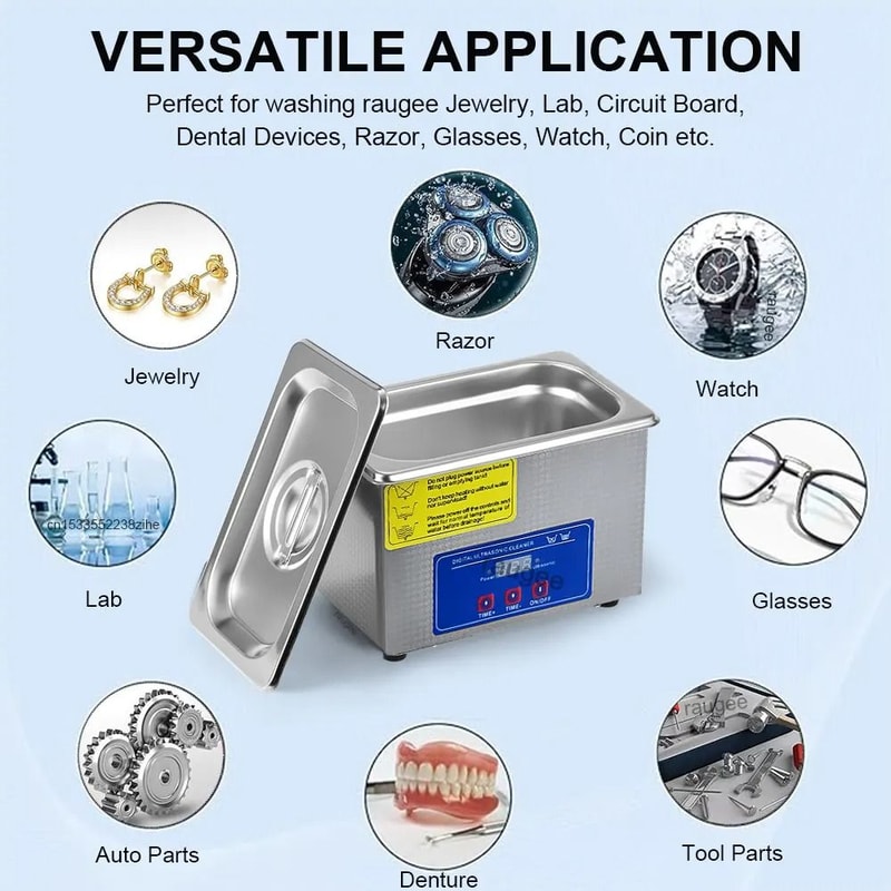 08 L Ultrasonic Cleaner 40kHz Jewelry And Glasses Cleaning Machine 2