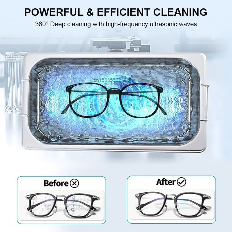 08 L Ultrasonic Cleaner 40kHz Jewelry And Glasses Cleaning Machine 4
