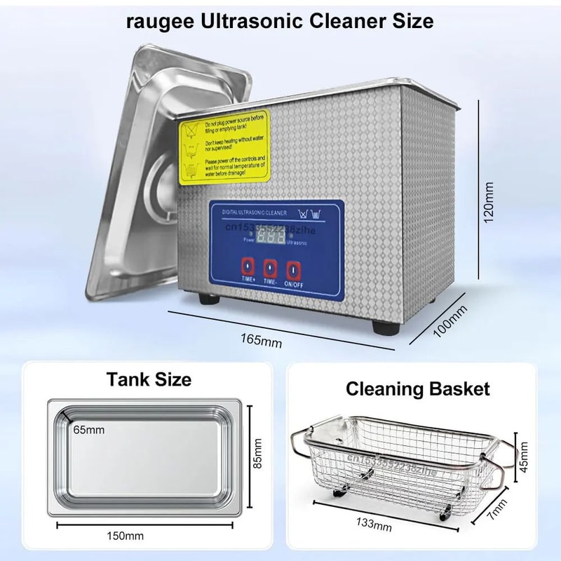 08 L Ultrasonic Cleaner 40kHz Jewelry And Glasses Cleaning Machine 6