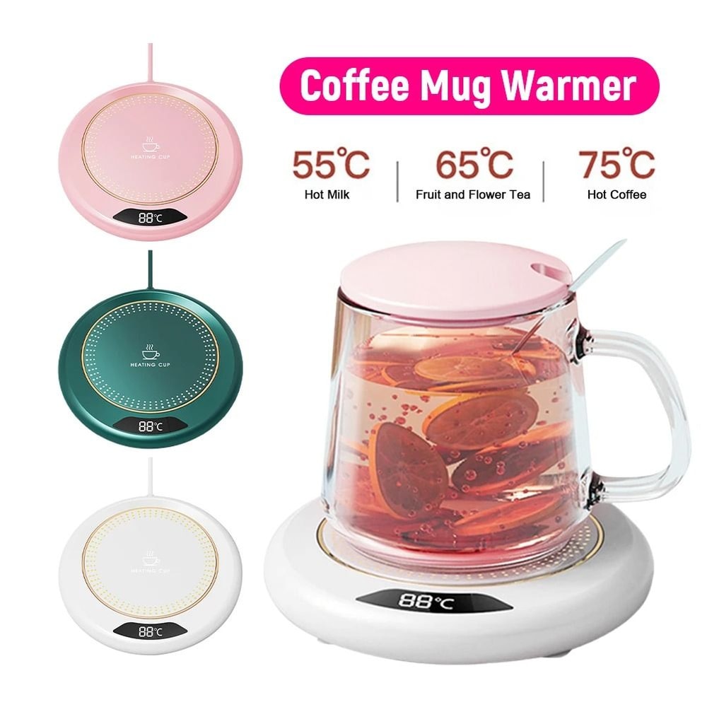 Electric Coffee Mug Warmer With 3 Temperature Settings Portable Cup Heating Plate 7