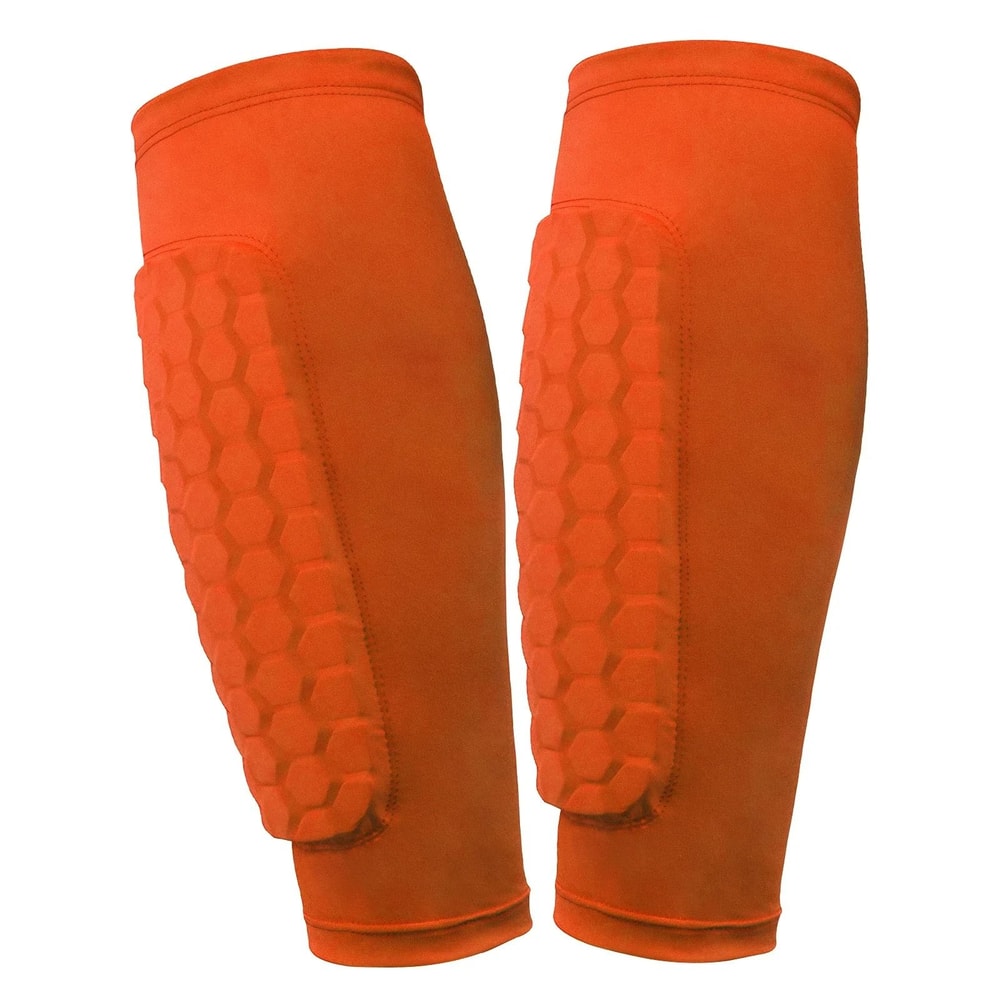Honeycomb Football Shin Guards Lightweight Ergonomic Calf Protection Pads 4