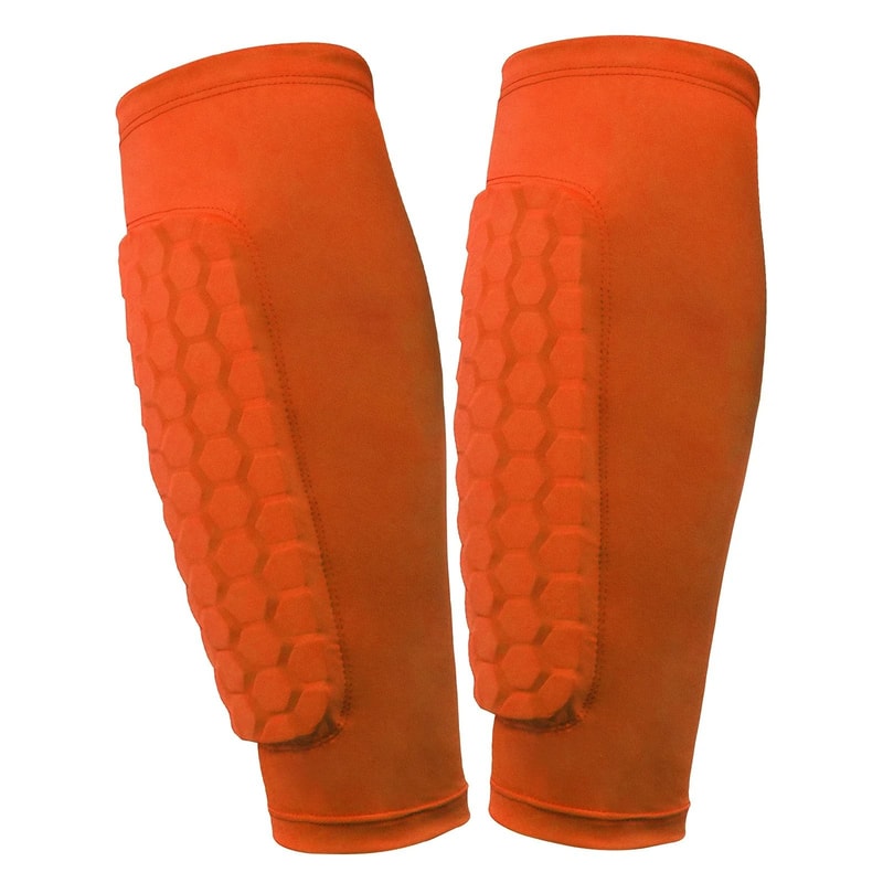Honeycomb Football Shin Guards Lightweight Ergonomic Calf Protection Pads 4