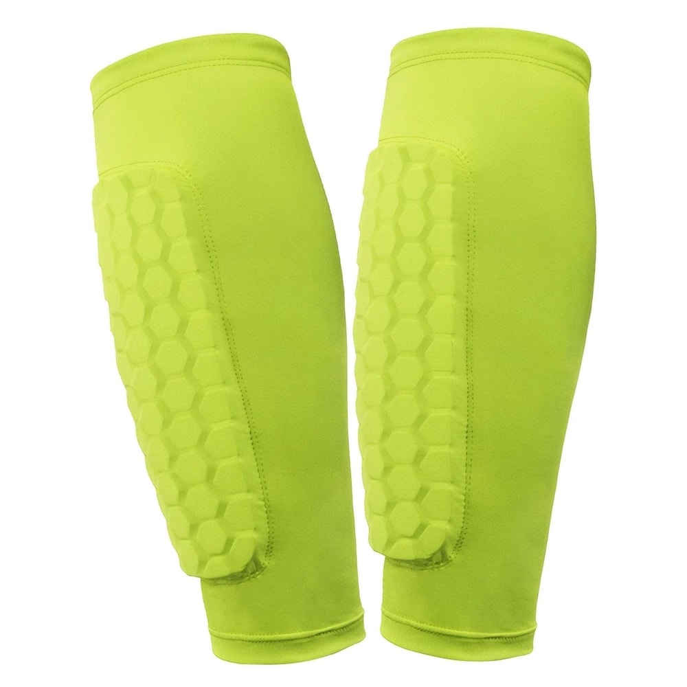 Honeycomb Football Shin Guards Lightweight Ergonomic Calf Protection Pads 3