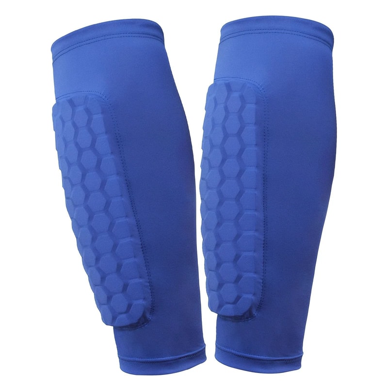 Honeycomb Football Shin Guards Lightweight Ergonomic Calf Protection Pads 1