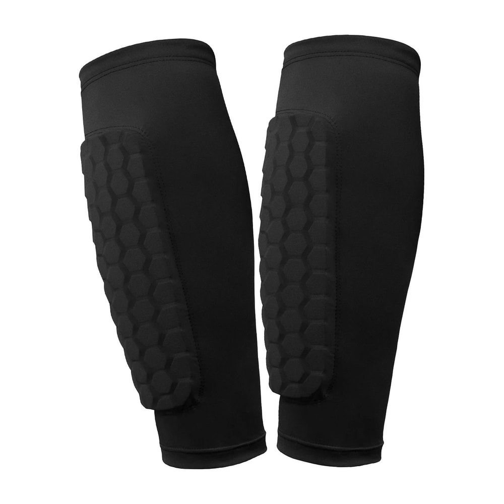 Honeycomb Football Shin Guards Lightweight Ergonomic Calf Protection Pads 2
