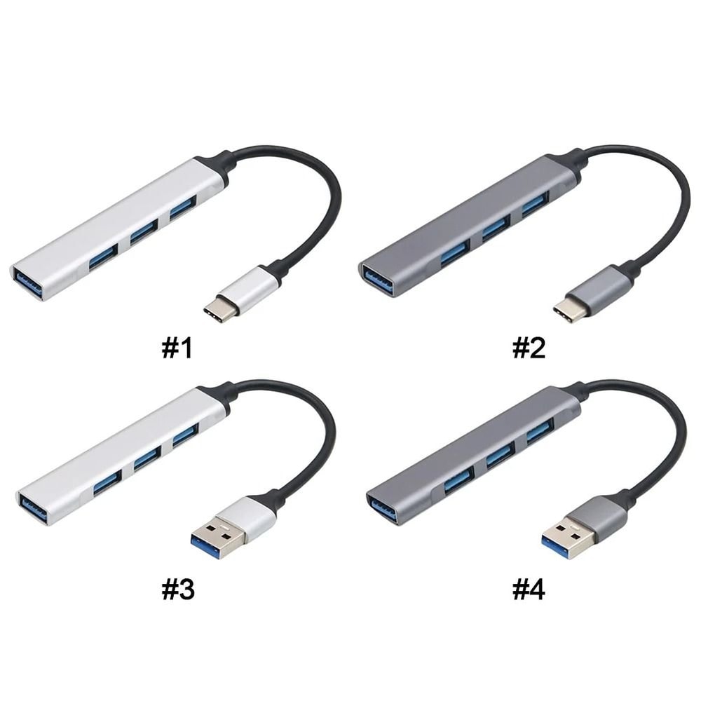 USB 30 Multiport Hub With USB C Connector Fast USB Splitter For Laptops 0