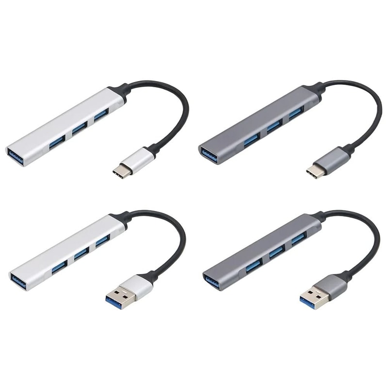 USB 30 Multiport Hub With USB C Connector Fast USB Splitter For Laptops 7