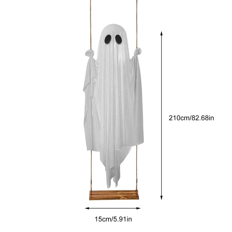 Hanging Swing Ghost Halloween Decoration Cute Outdoor Ghost Decor 0