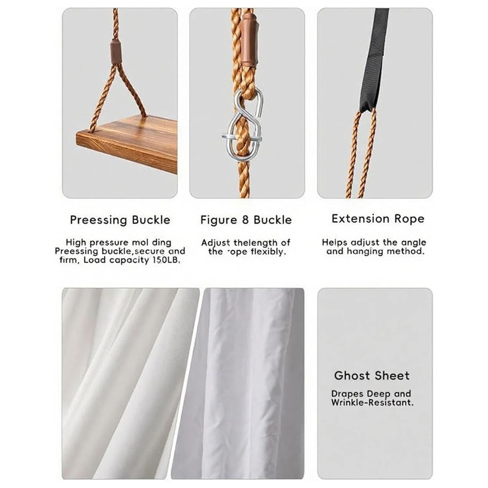 Hanging Swing Ghost Halloween Decoration Cute Outdoor Ghost Decor 1