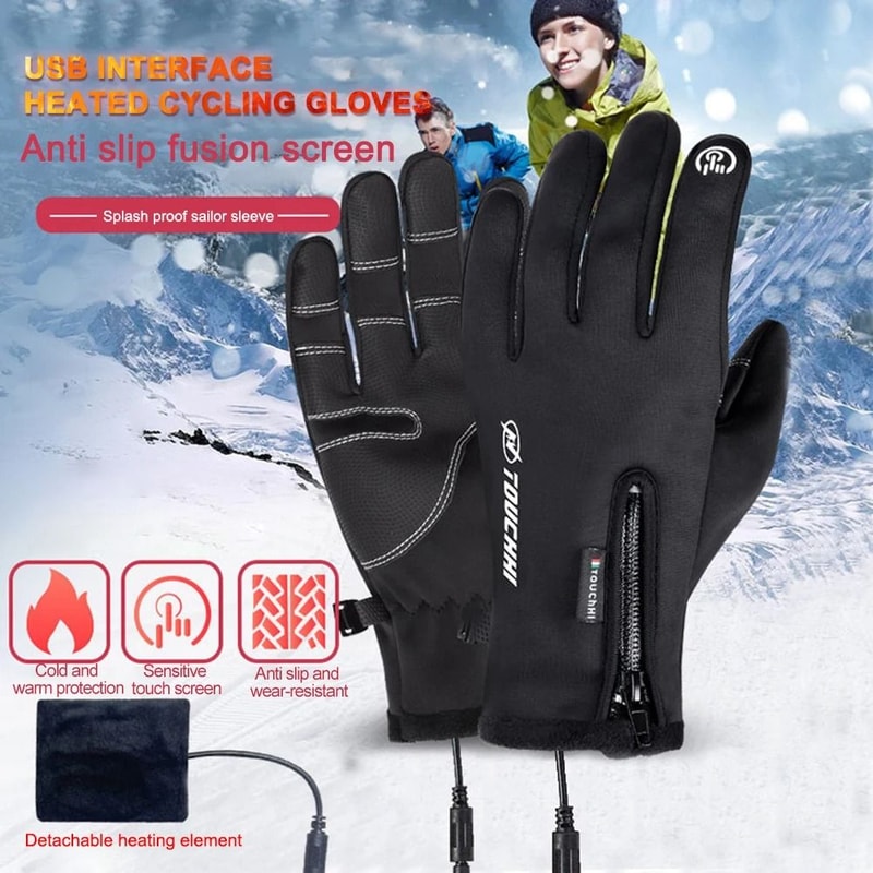 USB Heated Touchscreen Winter Gloves Electric Warm Gloves For Men And Women 6
