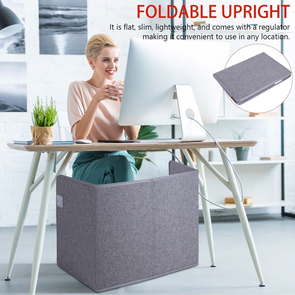 Quiet Under Desk Foot Warmer With Thermostat And Timer Electric Heater 4