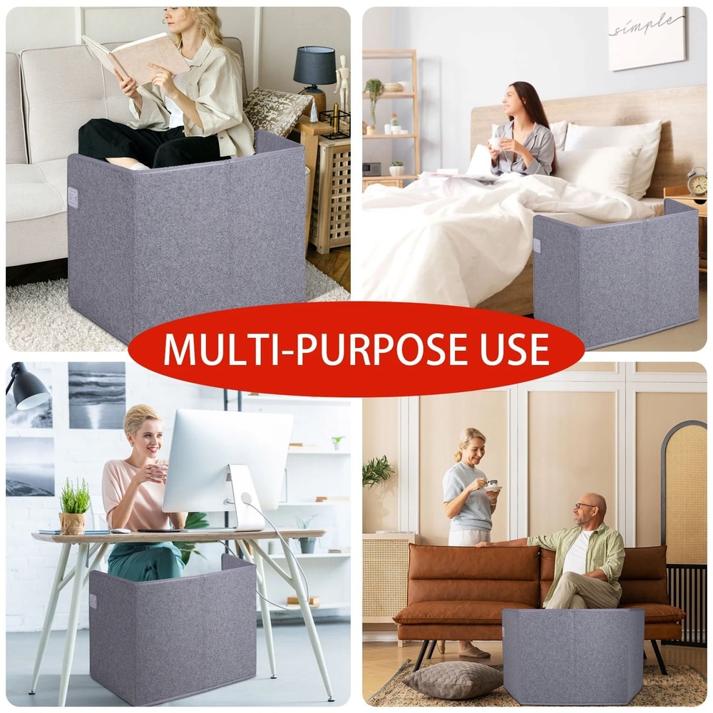 Quiet Under Desk Foot Warmer With Thermostat And Timer Electric Heater 5