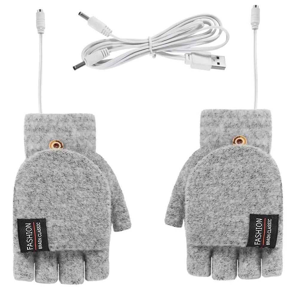 Rechargeable Heated Gloves Double Sided Electric Thermal Mittens 5