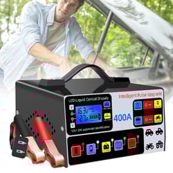 smart car battery charger 12v 24v with lcd display pulse repair