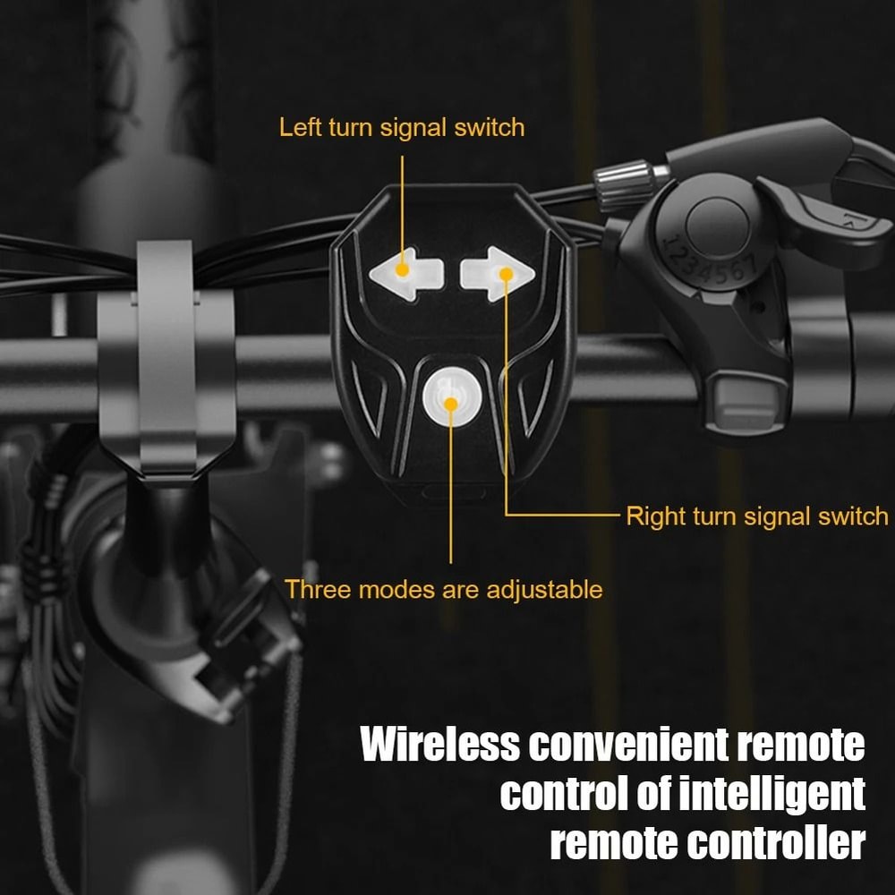 Wireless Bicycle Turn Signal Light USB Rechargeable Rear Safety Lamp 2