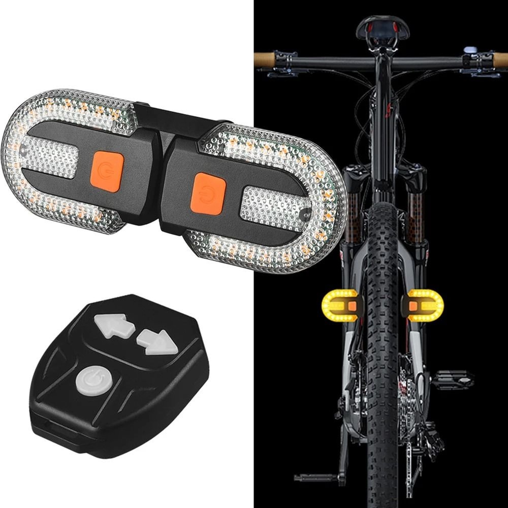 Wireless Bicycle Turn Signal Light USB Rechargeable Rear Safety Lamp 5