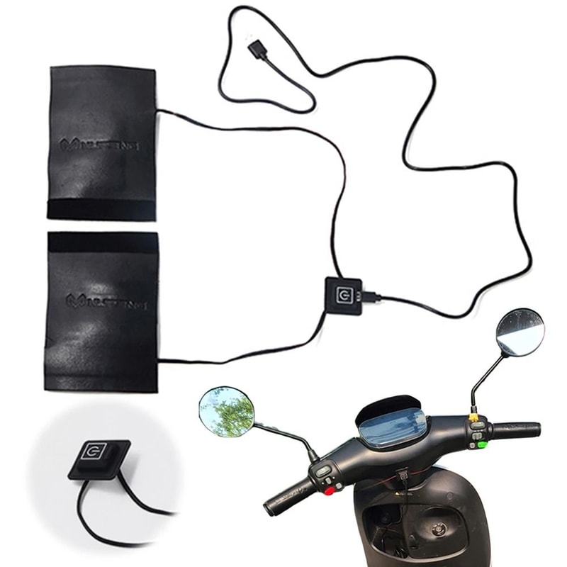 USB Heated Motorcycle Grip Covers With Adjustable Heat Levels 3