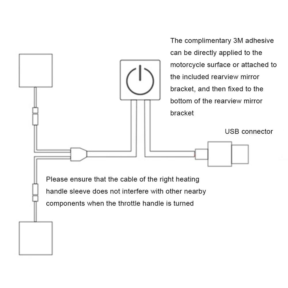 USB Heated Motorcycle Grip Covers With Adjustable Heat Levels 4