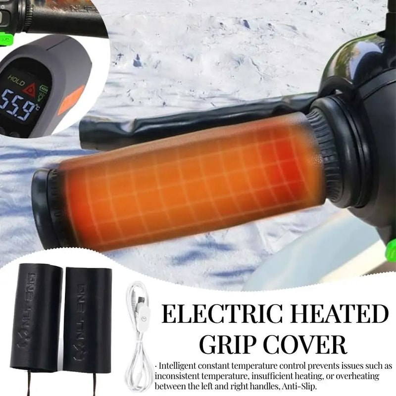 USB Heated Motorcycle Grip Covers With Adjustable Heat Levels 1