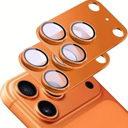 iphone camera lens protector with metal ring tempered glass