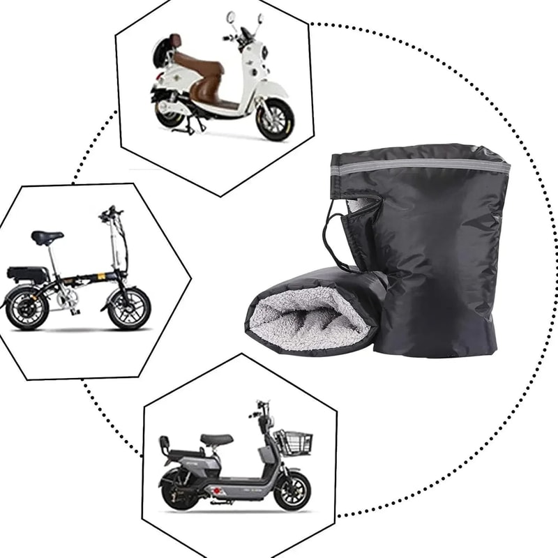 Windproof Motorcycle Handlebar Gloves Cold Weather Grip Covers 3
