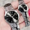 Tungsten Steel Quartz Watch With Calendar Unisex Couple Watch 3