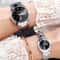 Couple Quartz Watch With Calendar Business Fashion Analog Wristwatch 0