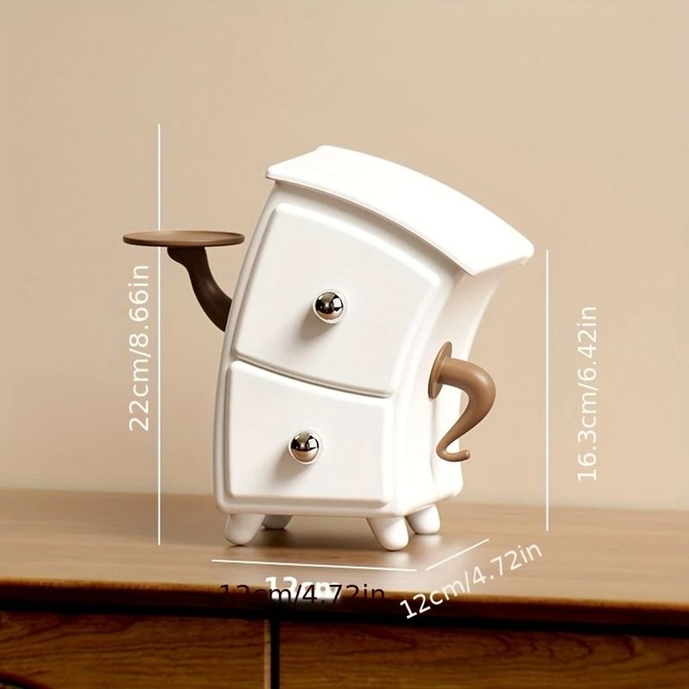 Unique Shape Jewelry Storage Box Cosmetic Organizer Drawer Tray 3