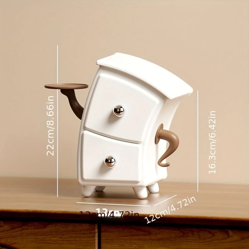 Unique Shape Jewelry Storage Box Cosmetic Organizer Drawer Tray 3