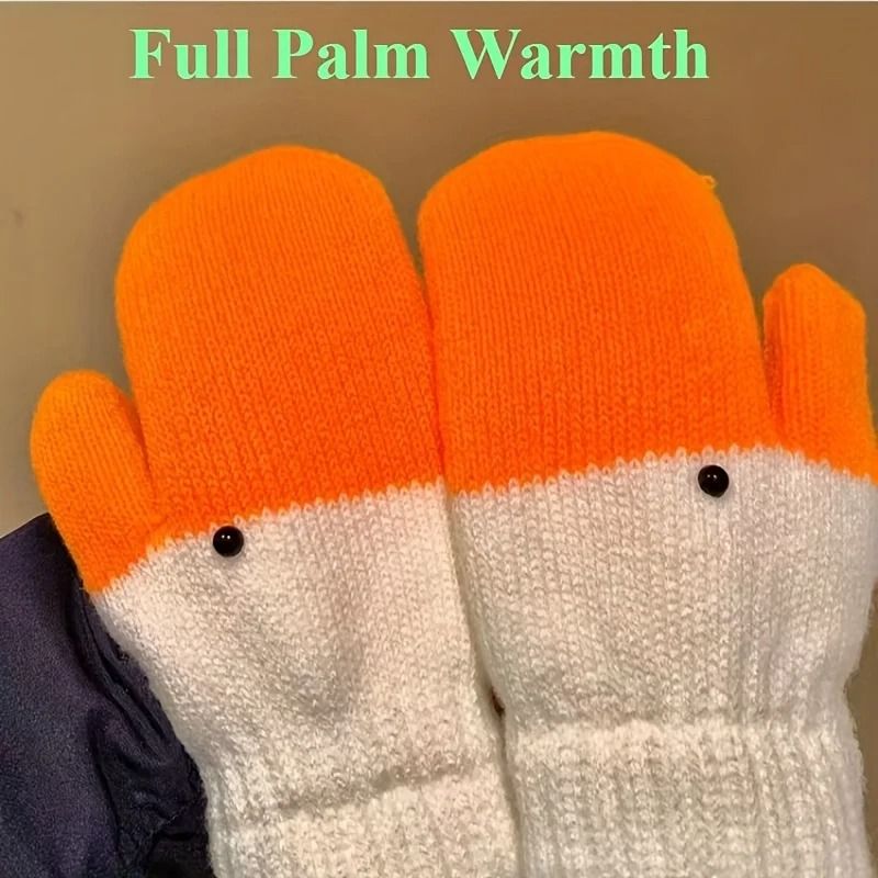 Cute Goose Mittens Thick Warm Funny Winter Gloves For Women 4