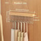 Pull Out Sliding Closet Organizer Hanger With 8 Hooks For Belts Ties And Accessories 2