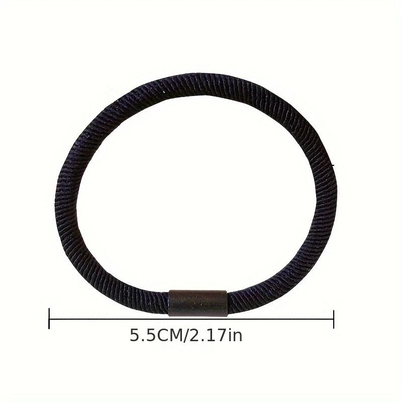 Basic Plain Color Thick Elastic Hair Ties Set With High Elasticity Ponytail Holders 4