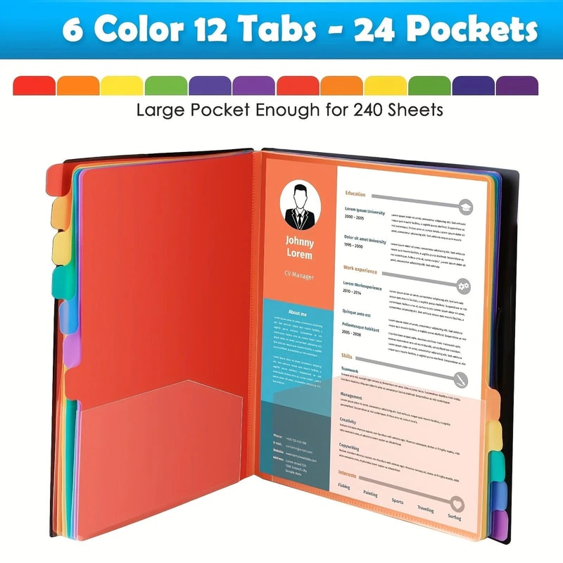 A4 Document Organizer With Monthly Dividers Color Coded File Folder 3