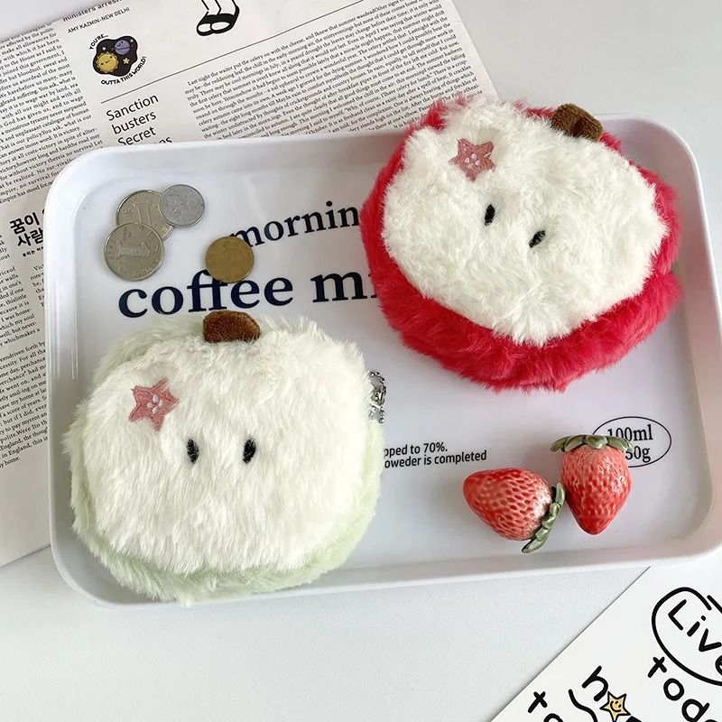 Cute Apple Coin Wallet Kawaii Mini Wallet For Coins And Lipstick 7