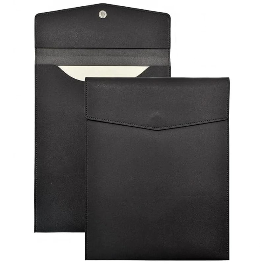 A4 Leather File Folder Large Capacity Document Organizer Briefcase 1