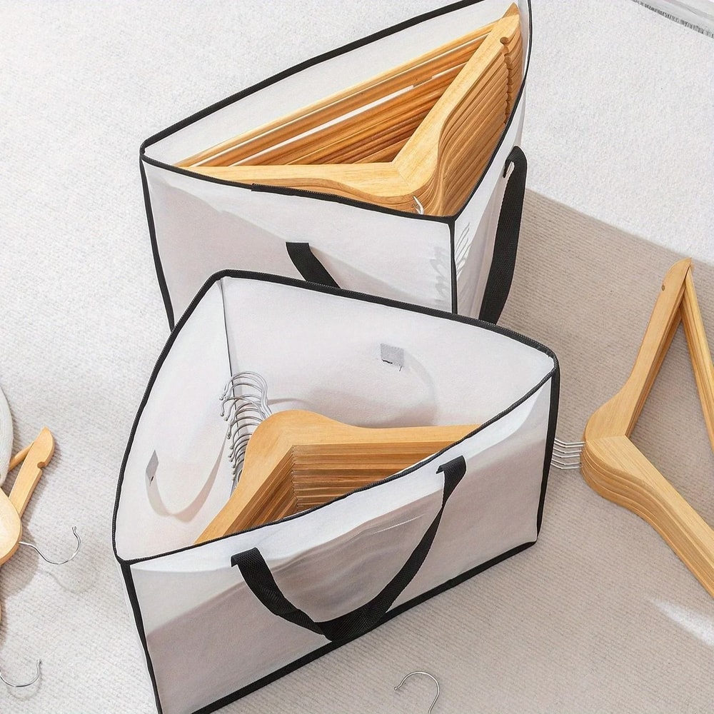 Triangle Hanging Closet Storage Bag Space Saving Hanger Organizer 3