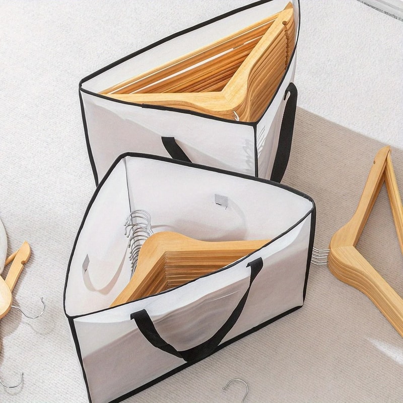 Triangle Hanging Closet Storage Bag Space Saving Hanger Organizer 3