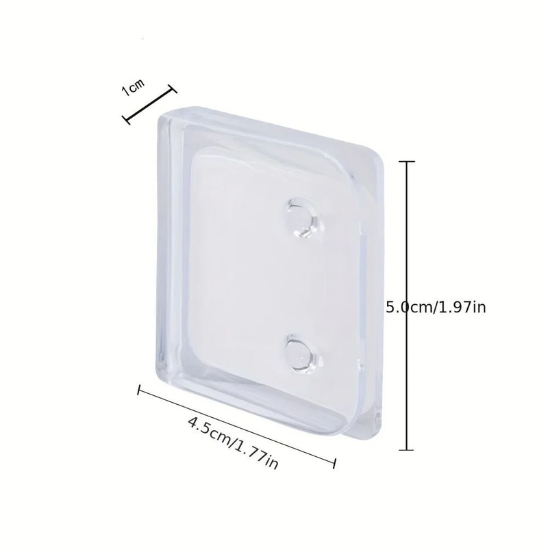 4 PCS Windproof Shower Curtain Clips Self Adhesive Bathroom Curtain Holders 1