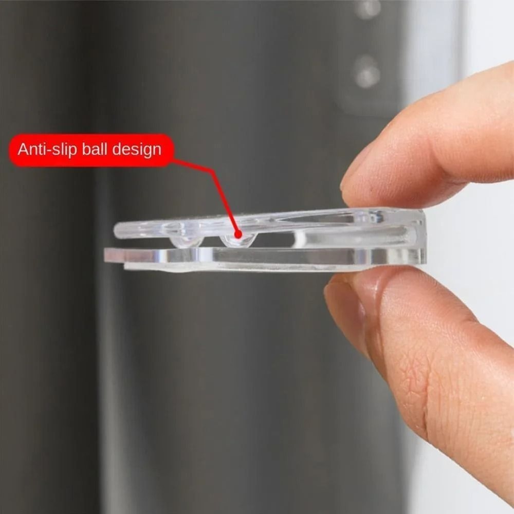 4 PCS Windproof Shower Curtain Clips Self Adhesive Bathroom Curtain Holders 2